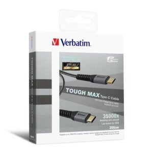 VERBATIM - Tough Max Type C to Type C Cable 200cm (66066) D-VB66066